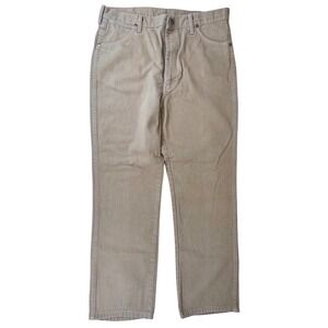 Vintage Wrangler 936 Slim Fit Khaki Jeans 36x29 Hemmed USA Made Cowboy Cut‎